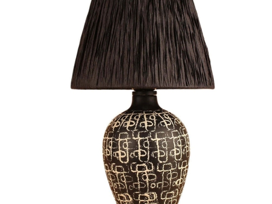 Φωτιστικό Επιτραπέζιο 687HMY2369 Φ25x45cm 1xE27 40W Black-Cream Opviq
