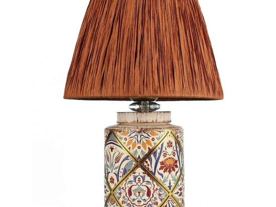 Φωτιστικό Επιτραπέζιο 687HMY2372 Φ25x40cm 1xE27 40W Multi-Brown Opviq