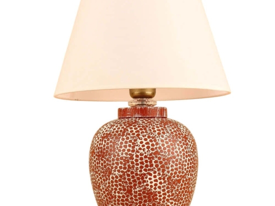 Φωτιστικό Επιτραπέζιο 687HMY2380 Φ30x42cm 1xE27 40W Tile Red-White Opviq