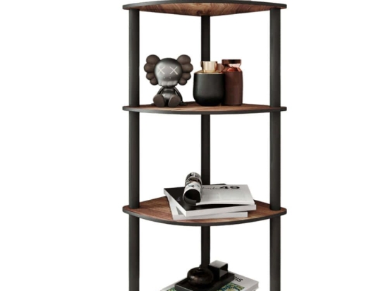 Ραφιέρα Δαπέδου Γωνιακή 282PTR1116 34x34x105cm Walnut