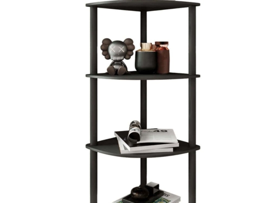 Ραφιέρα Δαπέδου Γωνιακή 282PTR1117 34x34x105cm Black