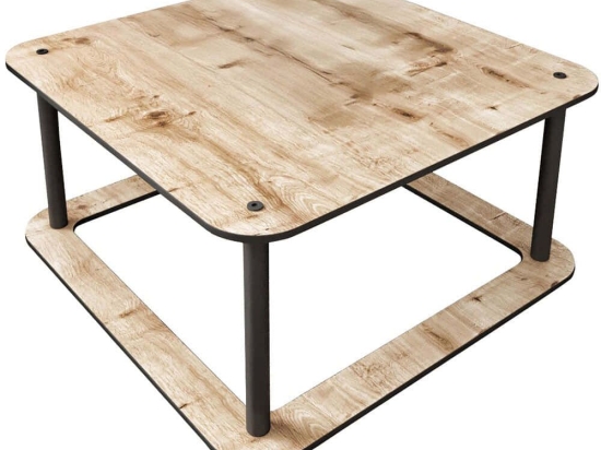 Τραπέζι Σαλονιού Hole Square 282PTR1506 70x70x38cm Oak
