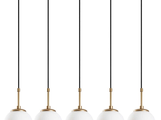 Φωτιστικό Οροφής - Ράγα Orbital 521SHN3461 80x15x115cm 5xE14 40W Gold Opviq