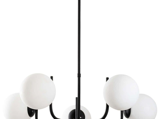 Φωτιστικό Οροφής Antler 521SHN3497 Φ69x70cm 5xE14 40W Black Opviq