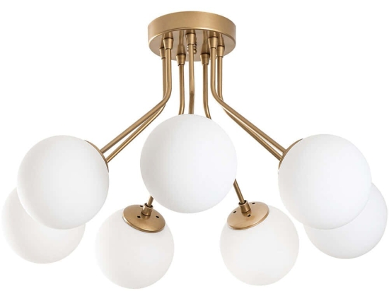 Φωτιστικό Οροφής - Πλαφονιέρα Orion 521SHN3518 Φ65x40cm 7xE14 40W Gold Opviq