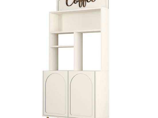 Ντουλάπι Kουζίνας Lyon 845HCT5802 81,3x35x201cm Cream Μοριοσανίδα, Μελαμίνη