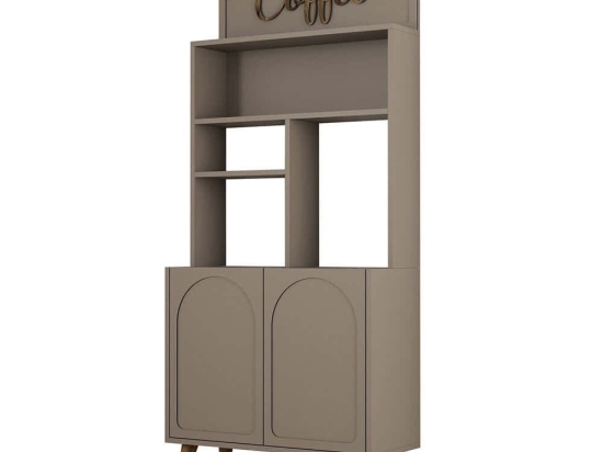 Ντουλάπι Kουζίνας Lyon 845HCT5809 81,3x35x202cm Mocha Μοριοσανίδα, Μελαμίνη