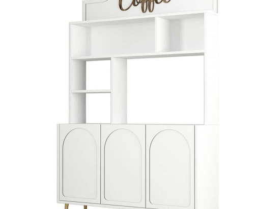 Ντουλάπι Kουζίνας Lyon 845HCT5810 120x35x201cm White Μοριοσανίδα, Μελαμίνη