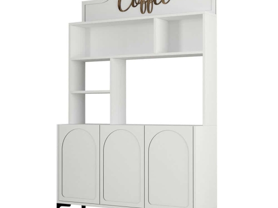 Ντουλάπι Kουζίνας Lyon 845HCT5813 120x35x200cm White Μοριοσανίδα, Μελαμίνη