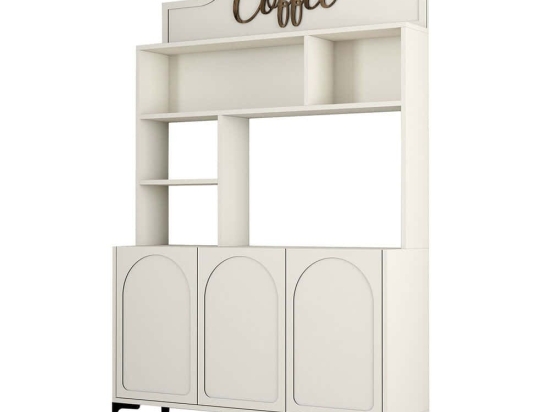 Ντουλάπι Kουζίνας Lyon 845HCT5814 120x35x200cm Cream Μοριοσανίδα, Μελαμίνη