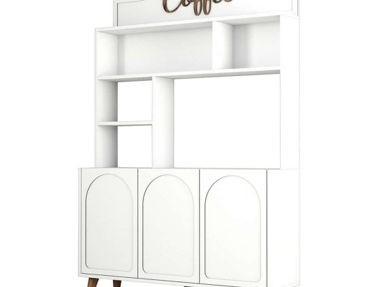 Ντουλάπι Kουζίνας Lyon 845HCT5816 120x35x202cm White Μοριοσανίδα, Μελαμίνη