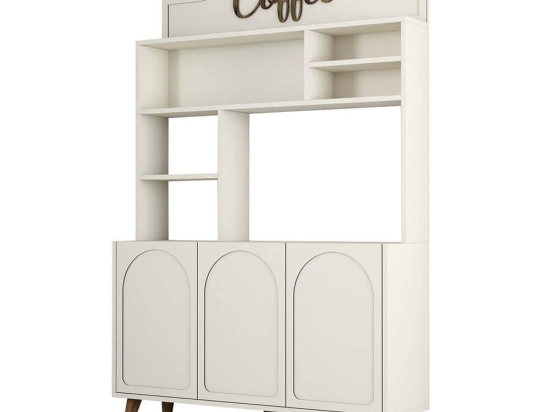 Ντουλάπι Kουζίνας Lyon 845HCT5817 120x35x202cm Cream Μοριοσανίδα, Μελαμίνη