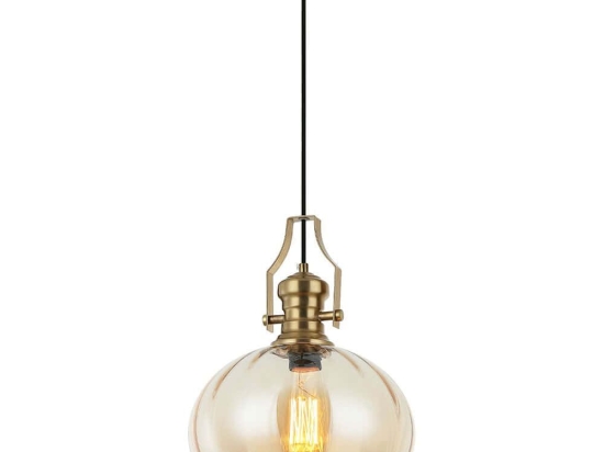 Φωτιστικό Οροφής Cueva 341LCA1101 Φ28x180cm 1xE27 40W Gold Opviq