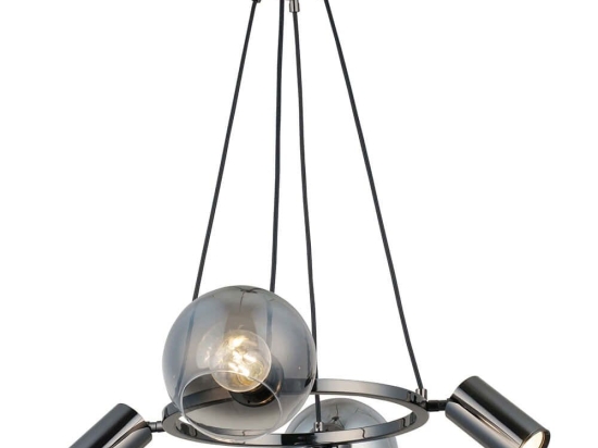 Φωτιστικό Οροφής Zerde 341LCA1175 62x110cm 2xE27 40W/2xGU10 5W Silver Opviq