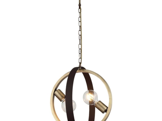 Φωτιστικό Οροφής Tado 341LCA1177 37x85cm 2xE27 40W Brown-Gold Opviq
