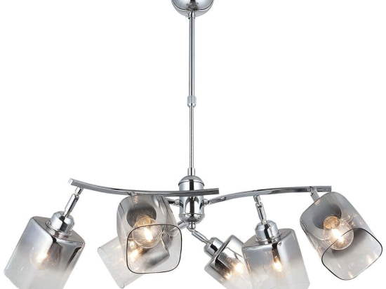 Φωτιστικό Οροφής Derma 341LCA1216 82x78cm 6xE27 40W Chrome Opviq