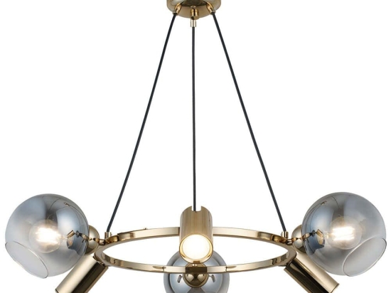 Φωτιστικό Οροφής Zerde 341LCA1218 67x110cm 3xE27 40W/3xGU10 5W Gold Opviq