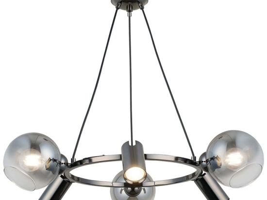 Φωτιστικό Οροφής Zerde 341LCA1219 67x110cm 3xE27 40W/3xGU10 5W Silver Opviq