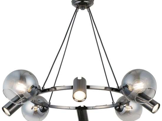 Φωτιστικό Οροφής Zerde 341LCA1230 82x110cm 4xE27 40W/4xGU10 5W Silver Opviq