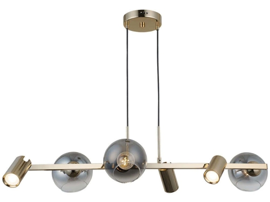 Φωτιστικό Οροφής - Ράγα Zerde 341LCA1253 95x110cm 3xE27 40W/3xGU10 5W Gold Opviq