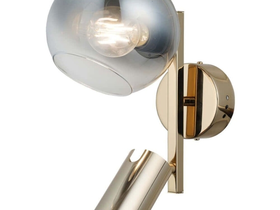 Φωτιστικό Τοίχου - Απλίκα Zerde 341LCA1613 22x36cm 1xE27 40W/1xGU10 5W Gold Opviq