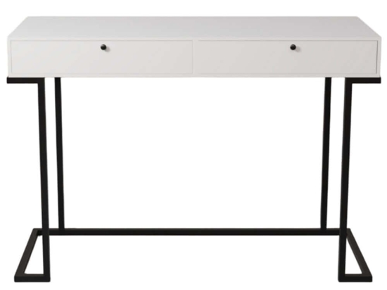 Κονσόλα Iki 285LCV1502 120x45x80cm White Μοριοσανίδα, Μέταλλο