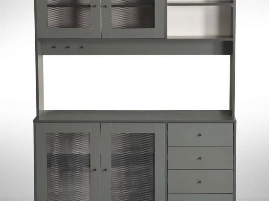 Ντουλάπι Κουζίνας Grano 801CMY5414 140x40x187cm Anthracite Μοριοσανίδα