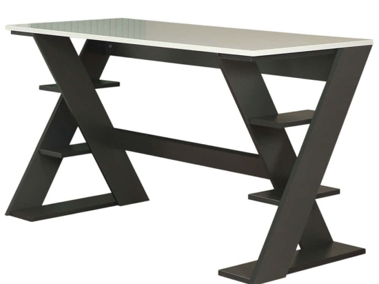 Γραφείο Lungo 801CMY5424 140x60x73cm Anthracite-White
