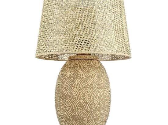 Φωτιστικό Επιτραπέζιο 687HMY2402 Φ28x50cm 1xE27 40W Beige Opviq