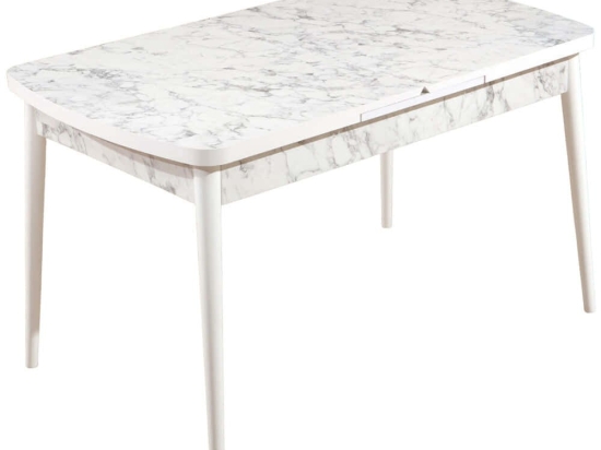 Τραπέζι Επεκτεινόμενο Bendir 107BCK1507 132/170x76,5x79cm Marble Effect White Μοριοσανίδα,Ξύλο