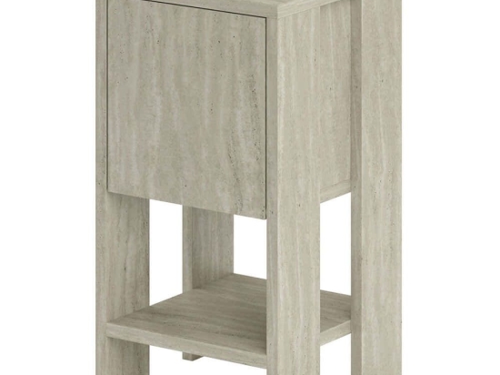 Κομοδίνο Ema 776HMS3440 30x30x55cm Travertine Beige