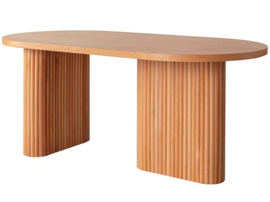 Τραπέζι Lugias 524ADS1101 180x90x75cm Natural Mdf,Ξύλο