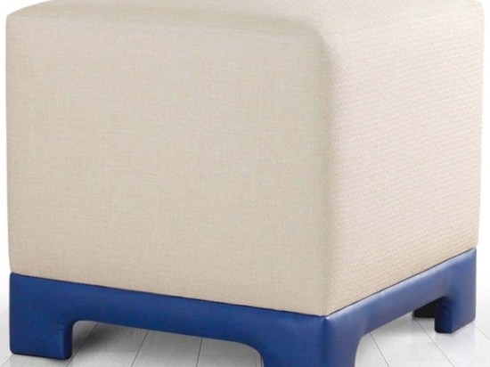 Σκαμπό Lenover 209FLF1415 50x50x47cm Cream-Blue
