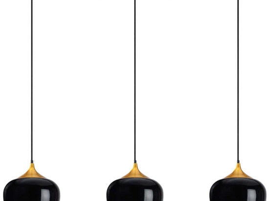 Φωτιστικό Οροφής - Ράγα 521SHN3567 140x30x123cm 3xE27 40W Black Opviq