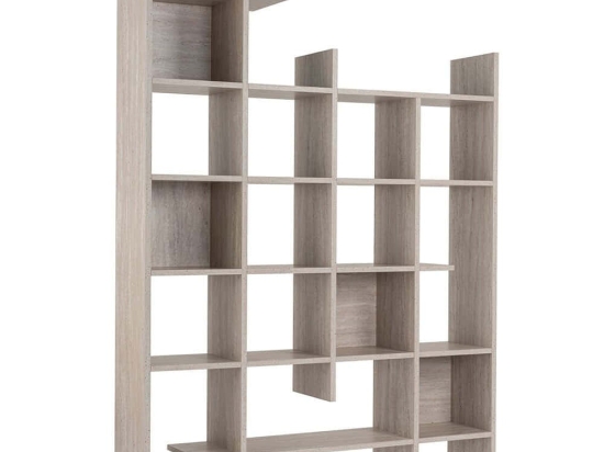 Βιβλιοθήκη Manco 855DTE3788 122x25,5x188cm Travertine Beige