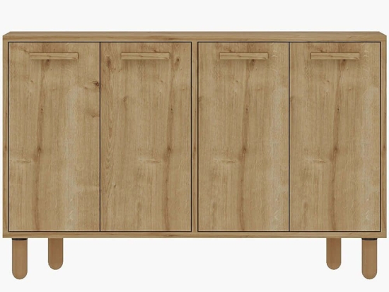 Μπουφές Venedik 327ODS1282 120x29,6x73,6cm Oak Μοριοσανίδα, Μελαμίνη