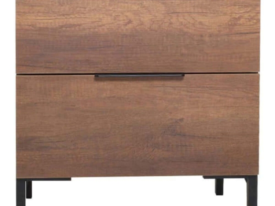 Κομοδίνο 479ADR1503 55x44x59cm Walnut-Black