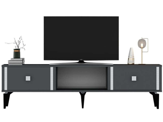 Έπιπλο Τηλεόρασης Doruk 475OLV2930 150x29,6x44,6cm Anthracite-Silver