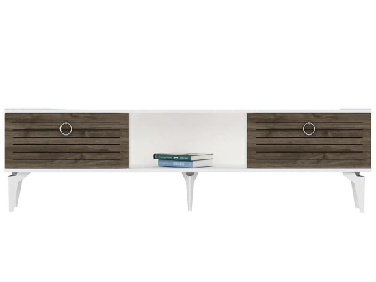 Έπιπλο Τηλεόρασης Arona 475OLV2936 150x29,6x44,6cm White-Walnut