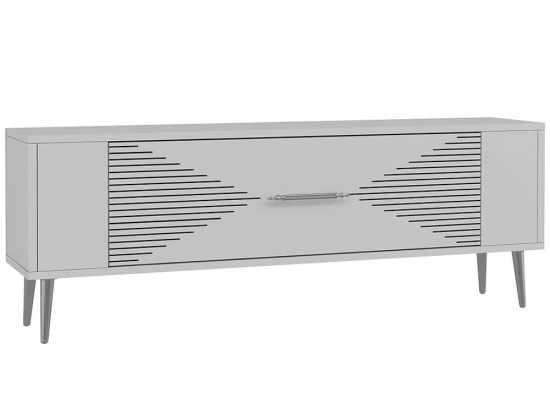 Έπιπλο Τηλεόρασης Retrol 475OLV2956 120x26,4x48,2cm White-Silver