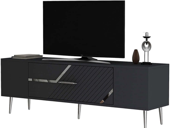 Έπιπλο Τηλεόρασης Dekolp 475OLV3056 150x29,6x48,2cm Anthracite-Silver