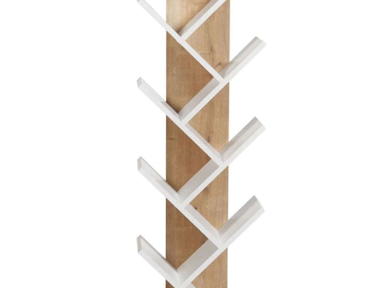 Βιβλιοθήκη Tuval 230TVL1402 46x22x129,8cm Oak-White
