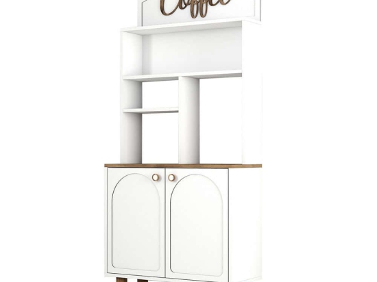 Ντουλάπι Kουζίνας Bohem 845HCT5819 81,3x35x203cm White Μοριοσανίδα, Μελαμίνη