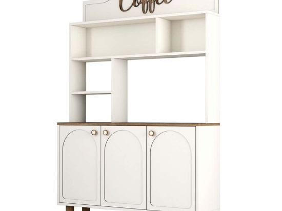 Ντουλάπι Kουζίνας Bohem 845HCT5822 120x35x203cm Cream Μοριοσανίδα, Μελαμίνη