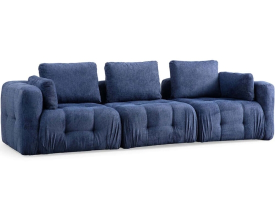Καναπές Τριθέσιος Amaris 560ARE4127 290x100x65cm Navy Blue