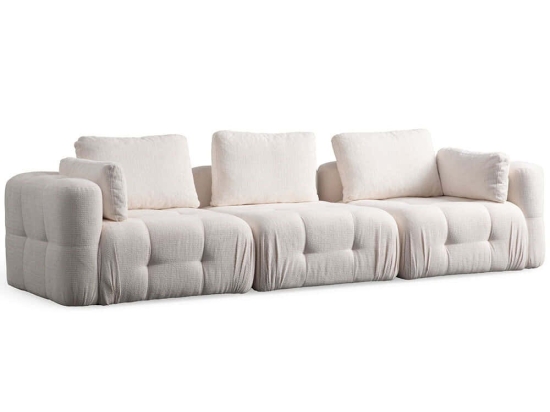 Καναπές Τριθέσιος Amaris 560ARE4141 290x100x65cm White