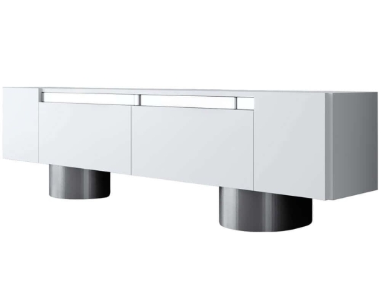 Έπιπλο Τηλεόρασης Bohem 618BLY1264 180x30x50cm White-Silver