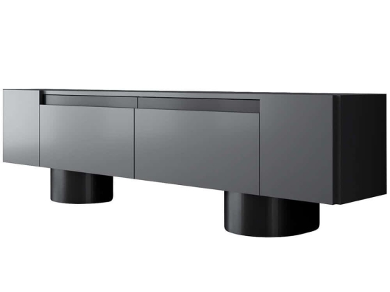 Έπιπλο Τηλεόρασης Bohem 618BLY1266 180x30x50cm Anthracite-Black