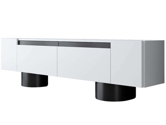 Έπιπλο Τηλεόρασης Bohem 618BLY1267 180x30x50cm White-Black