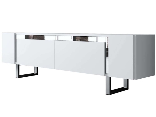 Έπιπλο Τηλεόρασης Yildiz 618BLY1273 180x30x50cm White-Silver